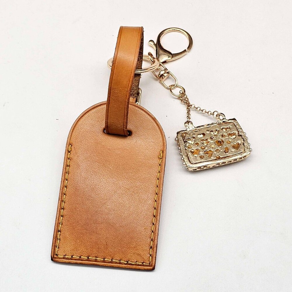 Authentic Louis Vuitton Luggage Tag with Unbranded Keycharm, Keychain - Picture 3 of 6